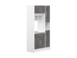 VEDIA, Mikrowellen-Möbel «Louise», B 91,5 cm x H 180 cm, weiss/Beton