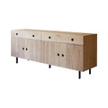 Buffet Aus Massivem Eichenholz 185 Cm Jeanne Unisex Zimt ONE SIZE