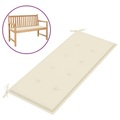 vidaXL Gartenbank-Auflage Creme 120x50x4 cm