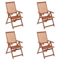 vidaXL Klappbare Gartenstühle 4 Stk. Massivholz Akazie
