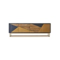 Buffet Aus Eiche 240 Cm Oscar Unisex Schwarz ONE SIZE