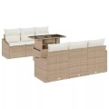 VidaXL - Garten-sofa-set poly-rattan, One Size, Schwarz