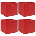 vidaXL Aufbewahrungsboxen 4 Stk. Rot 32×32×32 cm Stoff