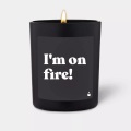 Candlehand, CandleHand - Duftkerze Woody I'm on fire!, 7X8X7CM, Schwarz