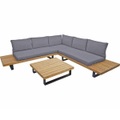 Gartenlounge Acapulco Anthrazit (4-tlg) Unisex Grau ONE SIZE