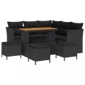 VidaXL - Garten-sofa poly-rattan, One Size, Schwarz