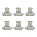 Aulica, Goldene filet teekrüge - Set von 6 Goldene filet teekrüge - Set von 6