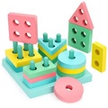 Activity-board, Gestapeltes Sortierspielzeug - Lernspielzeug Multicolor