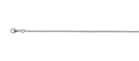 Collier Zopf Weissgold 750, 1.7mm, 42cm Unisex Silber 42cm