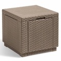 Allibert Würfel-Sitzhocker mit Stauraum Cappuccino 228749