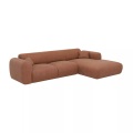 Großes Ecksofa - Ecke rechts - Strukturstoff - Terracotta - POGNI von Großes Ecksofa - Ecke rechts - Strukturstoff - Terracotta - POGNI von Maison Céphy