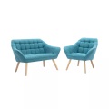 Vente-unique, Sofa 2Sitzer + Sessel Stoff CASERTA Sofa 2Sitzer + Sessel Stoff CASERTA