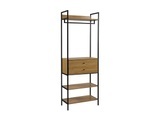 Garderobe Tapora 2 Schubladen 3 Regale 1 Garderobe Eiche Unisex Beige ONE SIZE