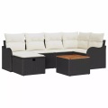 VidaXL - Outdoor-sofa poly-rattan, One Size, Schwarz