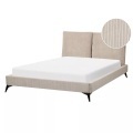 Bett mit Lattenrost aus Cord Klassisch MELLE Bett mit Lattenrost aus Cord Klassisch MELLE