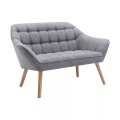 Sofa 2-Sitzer - Stoff - Grau - CASERTA Sofa 2-Sitzer - Stoff - Grau - CASERTA