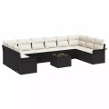 VidaXL - Garten-sofa poly-rattan, One Size, Schwarz