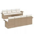 VidaXL - Garten-sofa poly-rattan, One Size, Beige