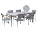 Gartentisch Set aus Sicherheitsglas Modern COSOLETOGROSSETO Gartentisch Set aus Sicherheitsglas Modern COSOLETOGROSSETO