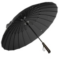 Regenschirm mit Holzgriff - Schwarz Regenschirm mit Holzgriff - Schwarz