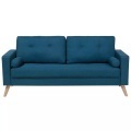 Beliani 2-Sitzer Sofa Polsterbezug dunkelblau KALMAR