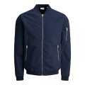 Jack & Jones Essentials zip through bomber jacket in navy