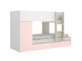 Etagenbett Ausziehbett mit Stauraum 3 Eiche Rosa ANTHONY Etagenbett Ausziehbett mit Stauraum 3 Eiche Rosa ANTHONY
