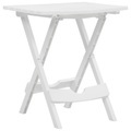 vidaXL Gartentisch Klappbar 45,5 x 38,5 x 50 cm Weiß