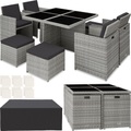 Aluminium Rattan Sitzgruppe Manhattan 4+4+1 mit Schutzhülle Aluminium Rattan Sitzgruppe Manhattan 4+4+1 mit Schutzhülle