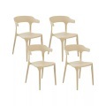 Set mit 4 Stühlen aus Polypropylen Modern GUBBIO Set mit 4 Stühlen aus Polypropylen Modern GUBBIO