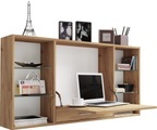 MID.YOU Laptoptisch in eichefarben, honig , Teala , Holzwerkstoff , 1 Schubladen , 115x60x20 cm , melaminharzbeschichtet,Nachbildung , klappbar , 000657019002