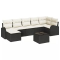 VidaXL - Modulares sofa poly-rattan, One Size, Schwarz