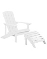 Beliani, Stuhl mit Fusshocker aus Kunstholz Retro ADIRONDACK Stuhl mit Fusshocker aus Kunstholz Retro ADIRONDACK