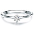 Verlobungsring Sterling Silber Zirkonia 56