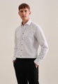 Business Hemd Regular Fit Langarm Druck Herren Taubengrau 40