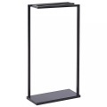 Beliani, Beliani Handtuchständer Stahl schwarz 42 x 83 cm freistehend 3 Arme GARCITAS