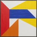 Kare Design, Leinwandbild Art Triangles gelb 100x100