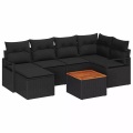 VidaXL - Garten-sofa poly-rattan, One Size, Schwarz