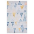 Beliani Teppich grau-gelb Dreieck-Motiv 140 x 200 cm YAYLA