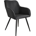 Stuhl Marilyn Leinenoptik, schwarze Stuhlbeine Stuhl Marilyn Leinenoptik, schwarze Stuhlbeine