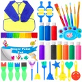 Activity-board, Activity-board - Fingerfarben Set für Kinder Ungiftige abwaschbare Schwamm Malpinsel Kleinkinder, One Size, Multicolor