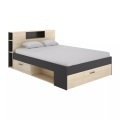 Bett mit Stauraum Schubladen Eiche LEANDRE Bett mit Stauraum Schubladen Eiche LEANDRE