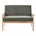 Beliani - 2 Sitzer Sofa aus Stoff Retro ESRUM, One Size, Braun Medium