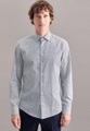 Business Hemd Slim Fit Langarm Druck Herren Dunkelblau 38