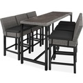 Rattan Bartisch Lovas mit 6 Stühlen Latina Rattan Bartisch Lovas mit 6 Stühlen Latina