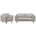 Beliani - Wohnzimmer Set aus Polyester Retro NURMO, One Size, Taupe