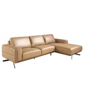 Angel cerda, Chaiselongue-Sofa aus Leder und Stahl Chaiselongue-Sofa aus Leder und Stahl