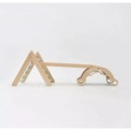 Montessori - Leiter + doppelseitiges Brett Schaukel-Set ® aus Holz Farbe Minze, One Size, Multicolor