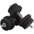HOMCOM - Hantelset, One Size, Schwarz