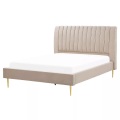 Bett mit Lattenrost aus Samtstoff Modern MARVILLE Bett mit Lattenrost aus Samtstoff Modern MARVILLE